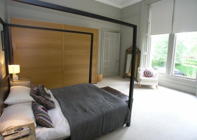 Painting and decorating a bedroom in Glasgow Scotland.